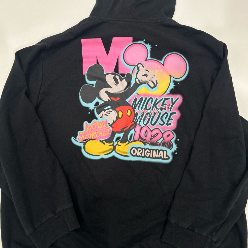 Mickey Mouse Black Hoodie Men’s 3XL colorful Mickey Mouse Print 1928 original